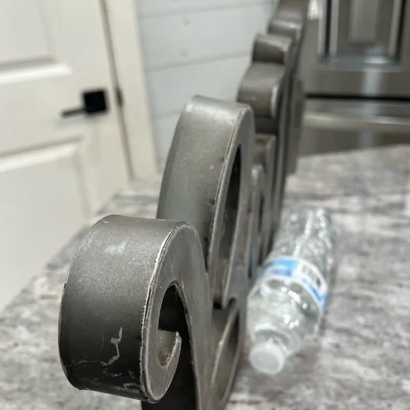 Rustic Silver Metal 'Bath' Wall Sign - Home Bath Decor - Picture 2 of 2